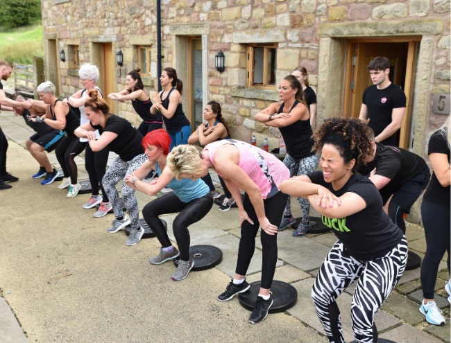 An outdoor bootcamp session